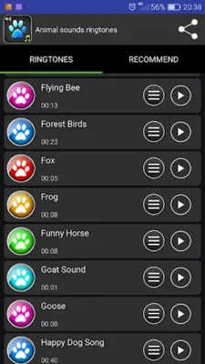 Animal Sounds Ringtones android App screenshot 5