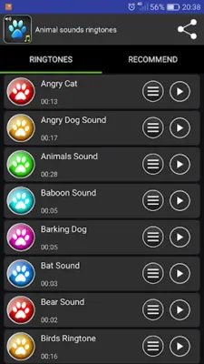 Animal Sounds Ringtones android App screenshot 6